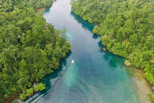 Excursion no. 5: Boat in The Passage, from above