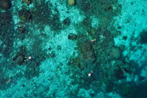 Snorkeling on the way to Wayag