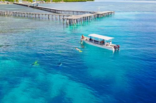 Excursion no. 3: Yenbuba with Diver and Snorkeler enjoying the area