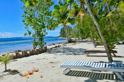 Beach front of Cove Eco Resort, Raja Ampat