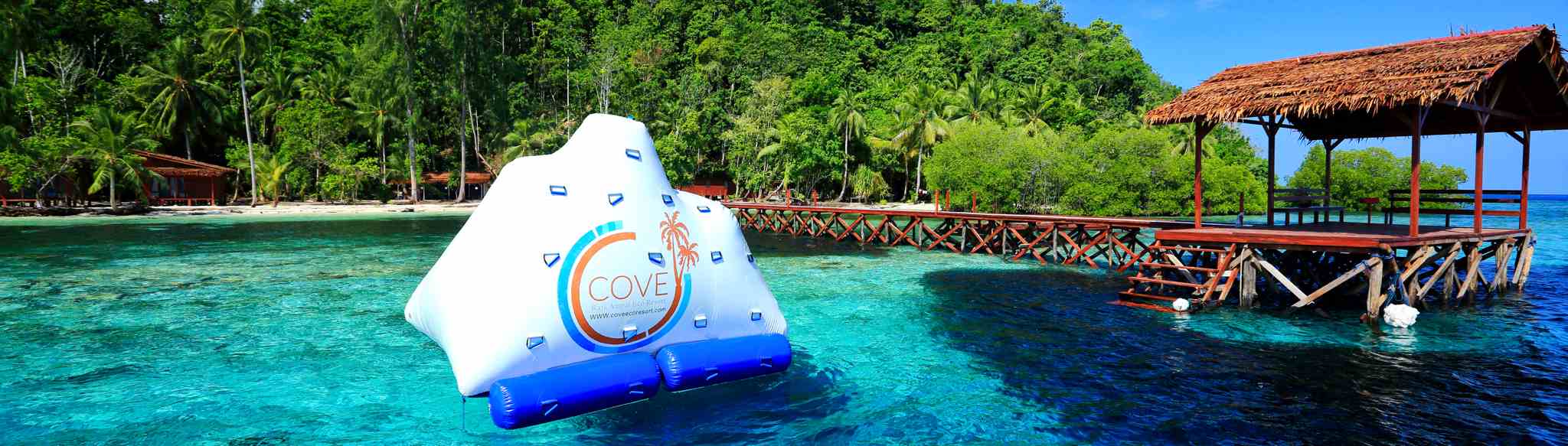 click for details Cove Eco Resort Jetty, Yeben Island, Raja Ampat