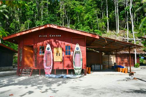 Dive Center with Kayak, Yeben Island, Raja Ampat