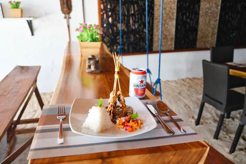 Main Course, Chicken Satey served at Cove Eco Resort restaurant, Yeben Island, Raja Ampat